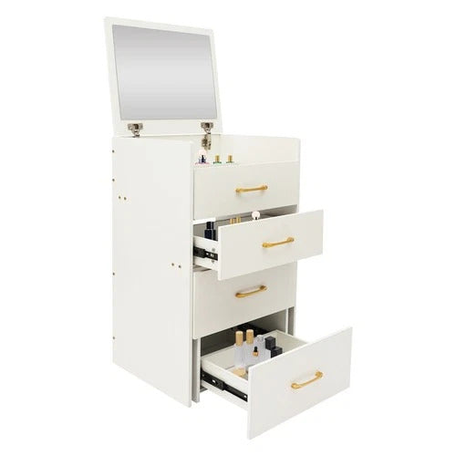 Coiffeuse Compacte avec Miroir & Rangement