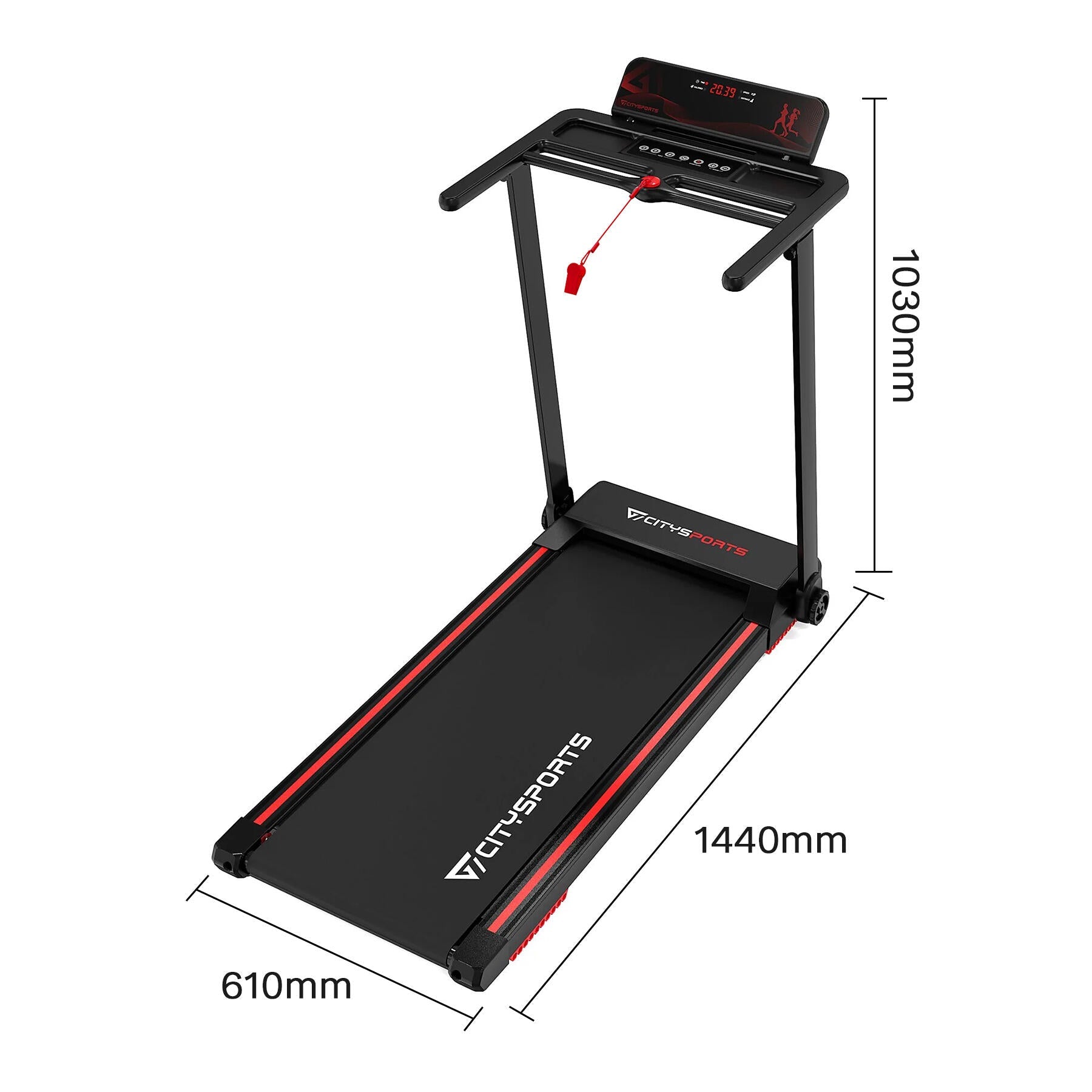 Tapis de Course Pliable 1400W, CITYSPORTS WP9