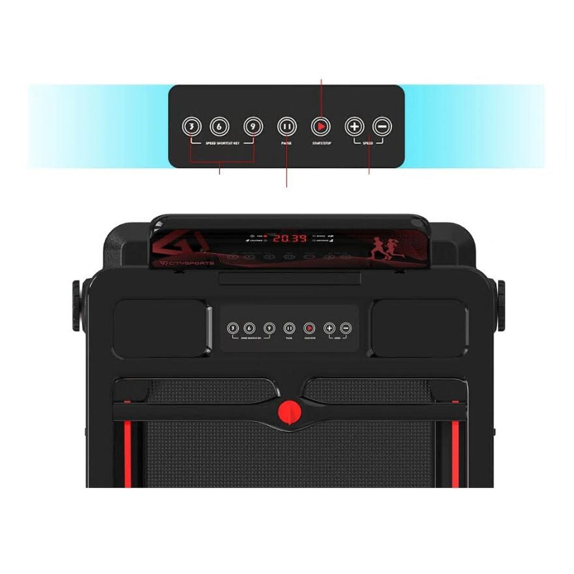 Tapis de Course Pliable 1400W, CITYSPORTS WP9